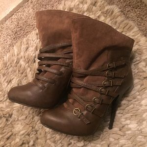 Brown Stiletto Booties