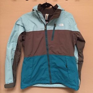 Tri-color North Face Snowboarding Jacket