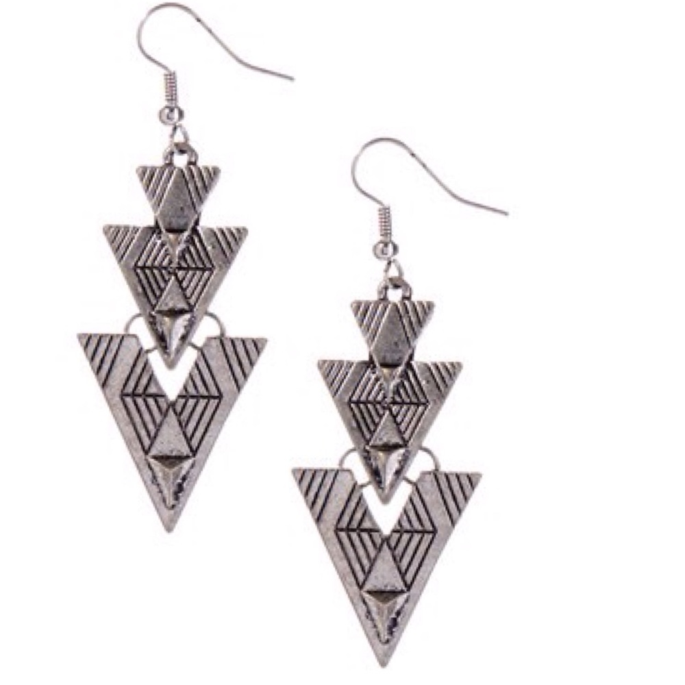 MATTE SILVER & PEWTER EARRINGS