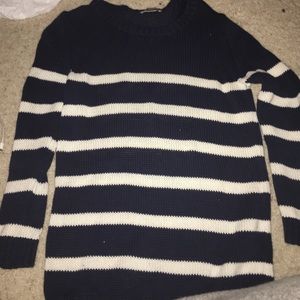 Navy striped sweater from the loft