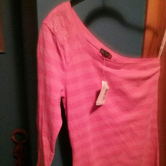 G by Guess pink one sleeved shirt - Picture 4 of 4