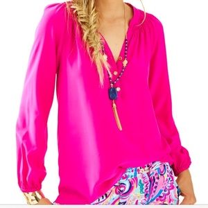 Lilly Pulitzer pink blouse