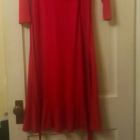 Karen Alexander Boston Proper's Red Ruffle Dress - Picture 2 of 3