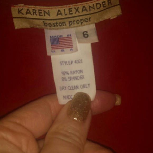 Karen Alexander Boston Proper's Red Ruffle Dress - Picture 3 of 3