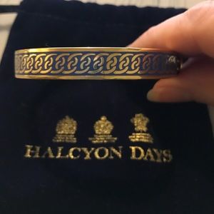 Elegant Halcyon Days Enamel Bangle Bracelet