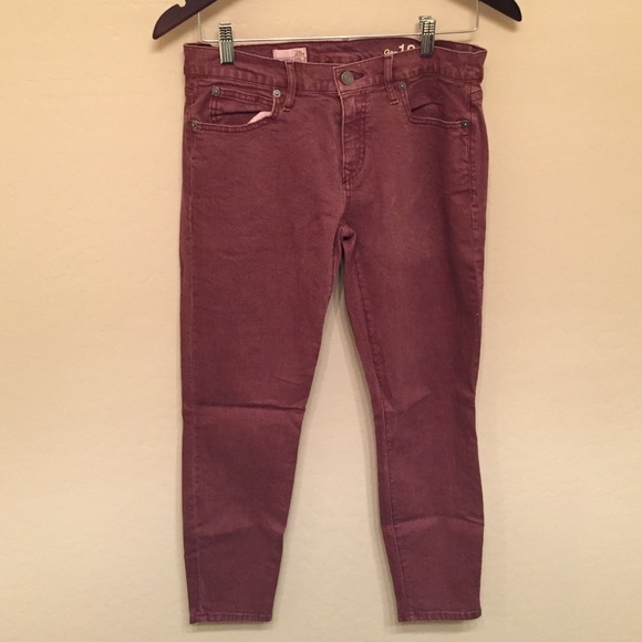 Stone-washed Maroon Gap Jegging Size 28 short