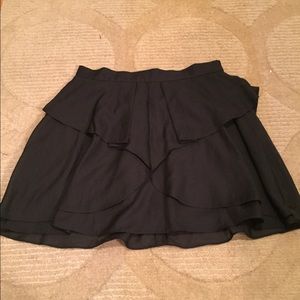 BCBG Generation short black ruffle skirt