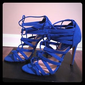 Forever 21 Cobalt blue lace up heels