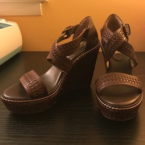 Brown wedges banana republic 7.5