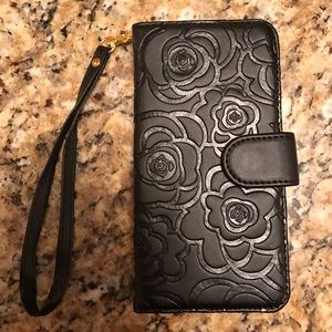 Galaxy S6 Edge Black wallet case