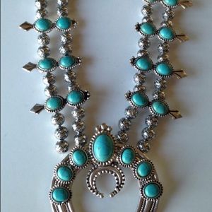 Handmade faux squash blossom necklace