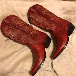 NEW red cowboy boots