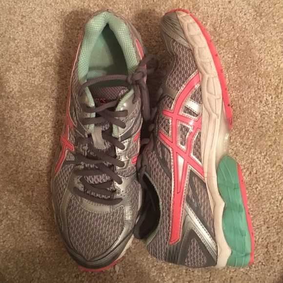 Pink and Mint Asics