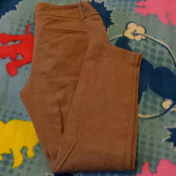 Dark tan skinny leg slacks Mossimo size 8