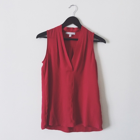 Banana Republic Tops - •Banana Republic Red Sleeveless Blouse•