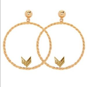 Melody Ehsani Rope Chain Hoop Earrings w/ ME logo