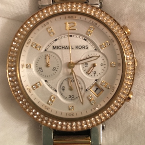 Michael Kors silver & gold two-toned women\'s watch main image 4