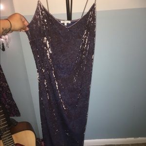 Velvet midi dress