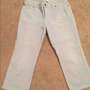 Tilt blue and white stripes capris