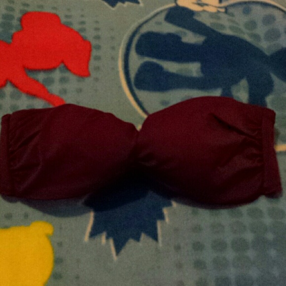 Purple bandeau bikini top