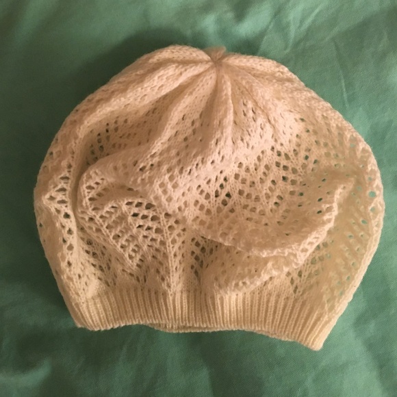Knit beret - white - Picture 2 of 2