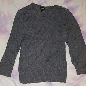Gray Quarter Length Sleeve Sweater