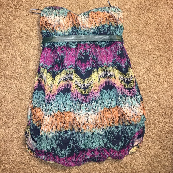 Strapless Scribble dress