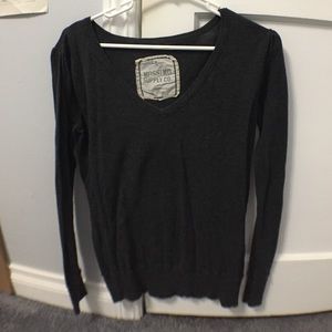 Gray long sleeve sweater