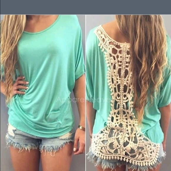Shirt with crochet back