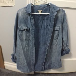 Light wash blue jean jacket