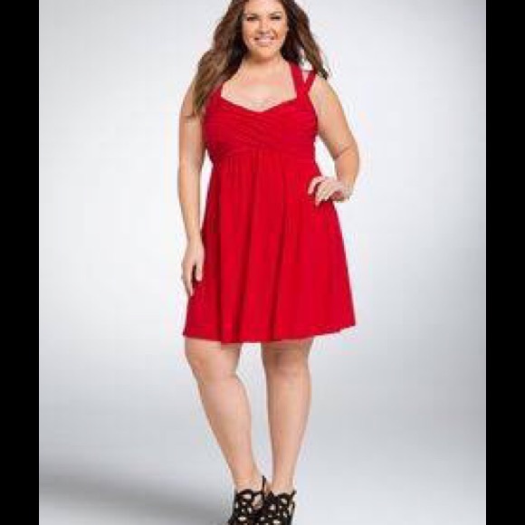 Torrid red cross-strap dress