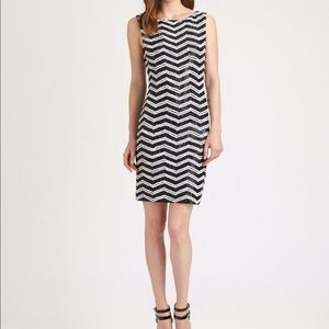 Alice and Olivia sequin black and white dress