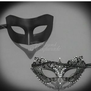 Male and female masquerade ball masks