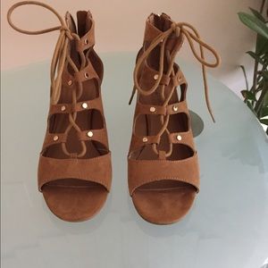 Tan Wedge Sandals