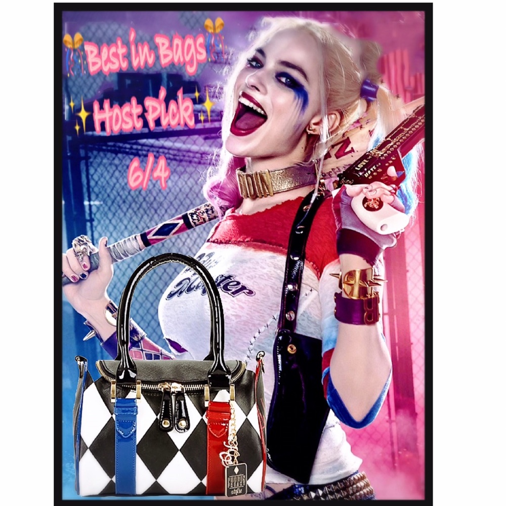 New~ HARLEY QUINN SUICIDE SQUAD MINI BARREL BAG - Picture 8 of 8