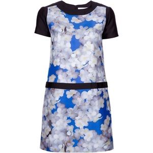 Victoria Beckham black with blue flower details
