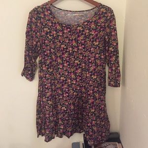 Navy blue flower dress