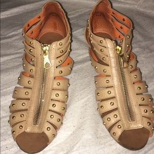 BCBG zip up gladiator sandals