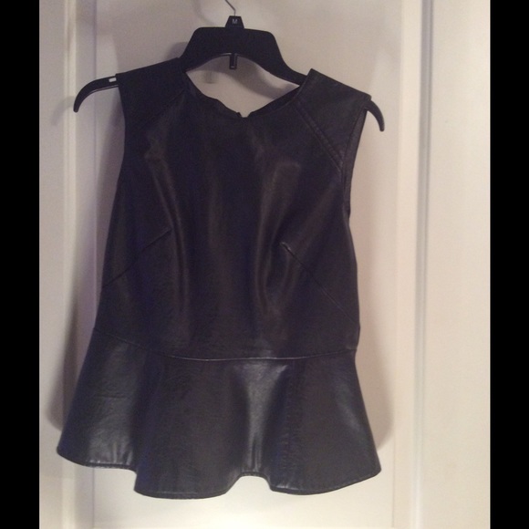 Black peplum top
