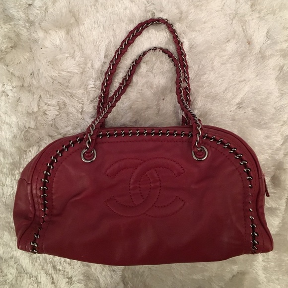 Authentic Wine red color Chanel purse