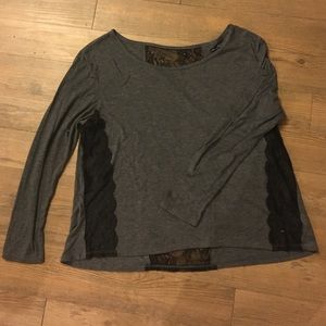 Lace Accented Long Sleeve