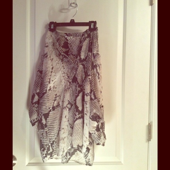 Sheer snack print tunic