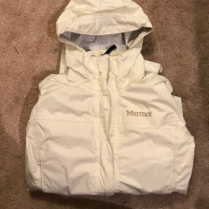 off white marmot rain/wind jacket