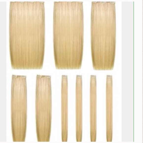 9 pcs Clipin extensions Heat resistant 18 inch