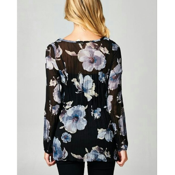 Floral printed chiffon top - Picture 3 of 4