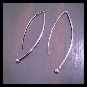 Silver threader-style earrings