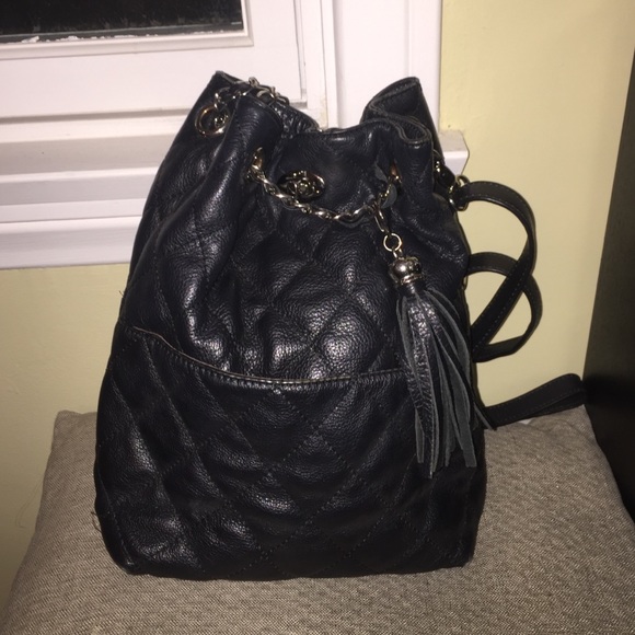 Quilted Leather Bucket Bag
