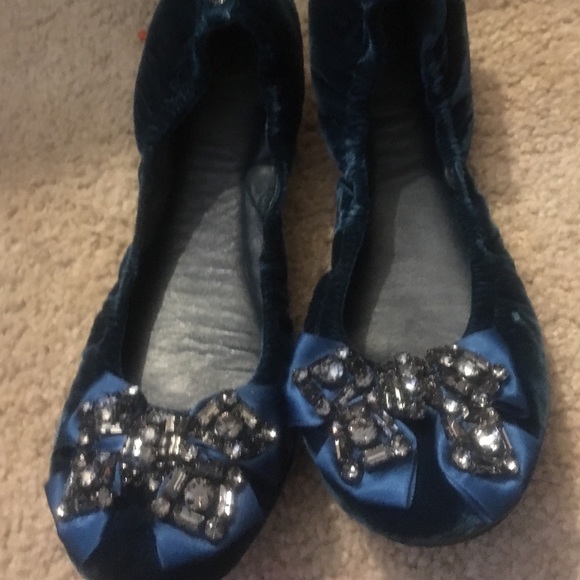 Tory Burch Shoes - Tory Burch Flats Velvet jeweled