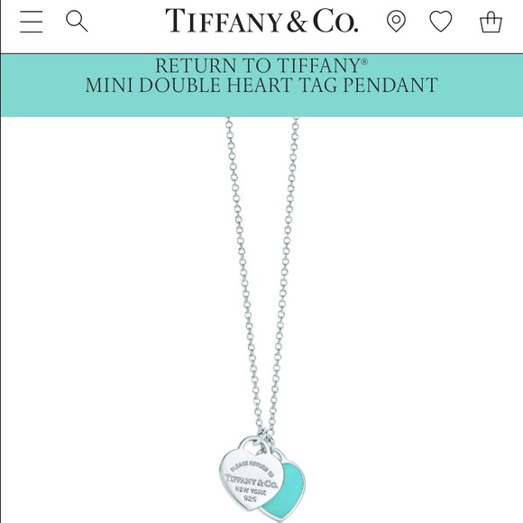 Tiffany's Mini Double Heart Necklace