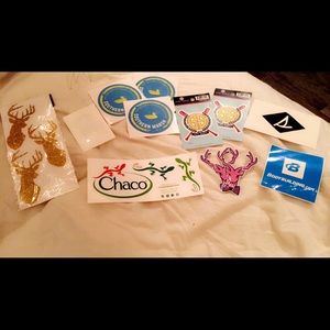 Green chaco lizard, pink deer, gold deer stickers!